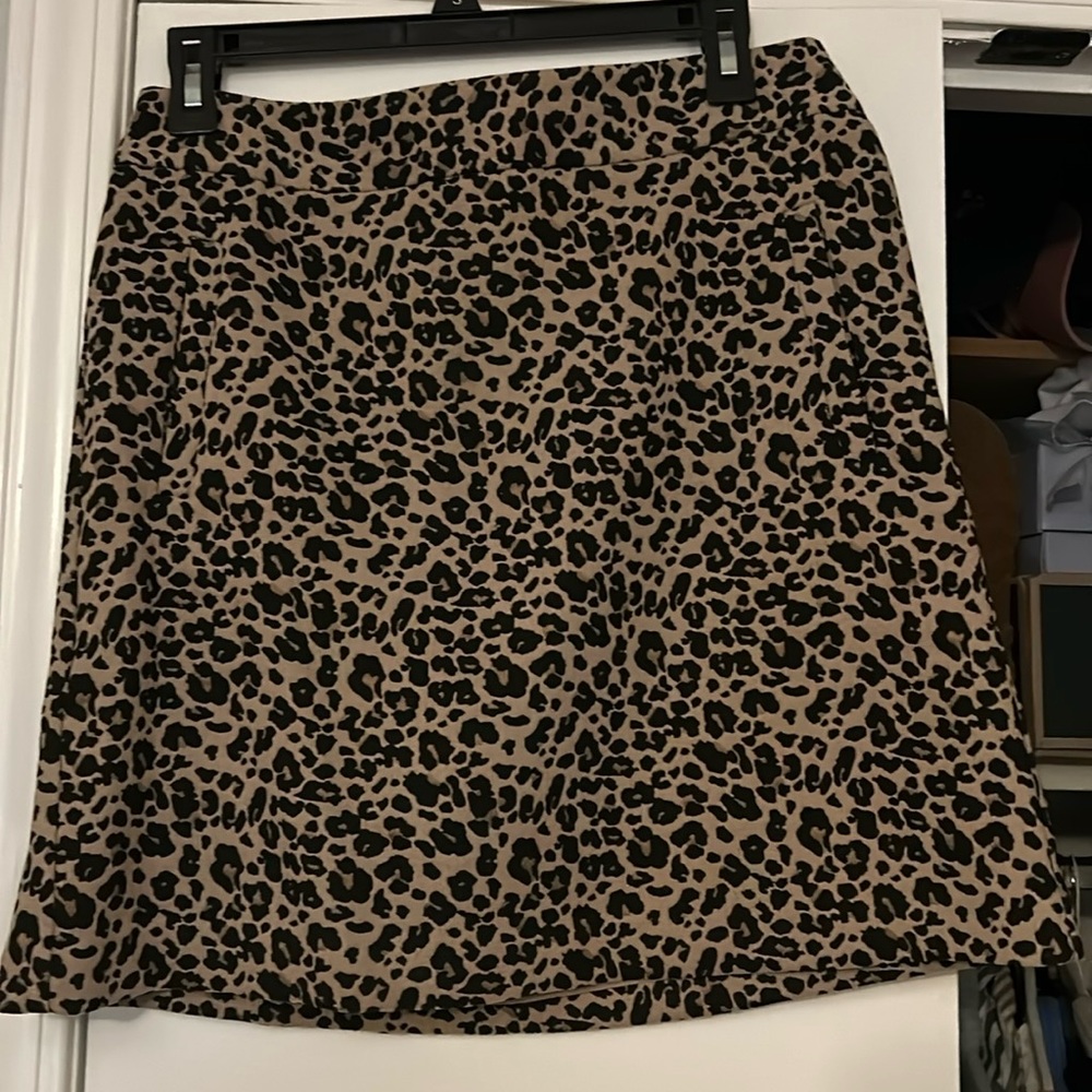 Loft leopard print skirt